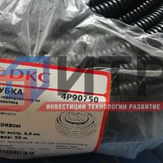 Труба гофриров.(разрезная)внутренний диаметр 6,8 мм (бухта50м) б/н, , метр