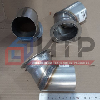 Патрубок угловой, выхлопной Thermo/E (металл) 63999A
